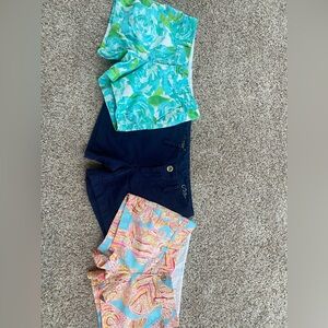 Lot of 3 Lily Pulitzer shorts Walsh Callahan 00 xxs EUC